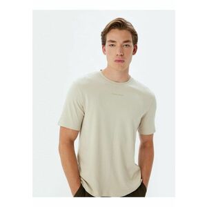 Tricou cu decolteu la baza gatului si model uni imagine