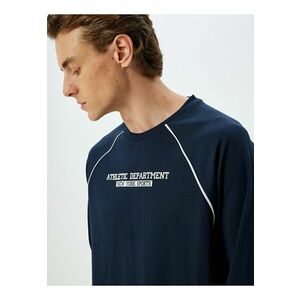 Bluza de trening cu decolteu la baza gatului si maneci raglan imagine