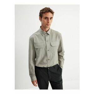 Camasa uni regular fit cu buzunare frontale imagine