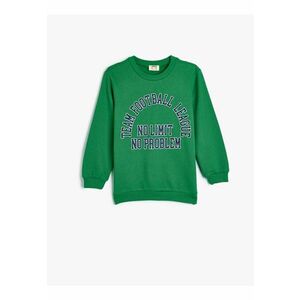 Bluza de trening cu decolteu la baza gatului si imprimeu text imagine