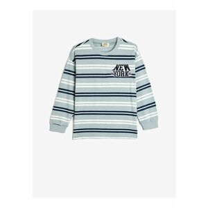 Bluza din bumbac cu model in dungi imagine