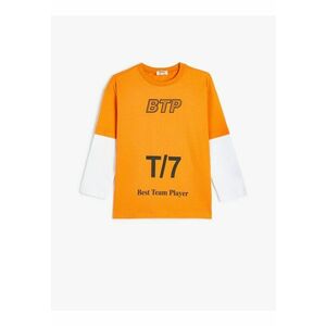 Bluza cu decolteu la baza gatului si model 2in1 imagine