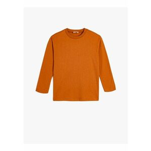 Bluza din bumbac cu decolteu la baza gatului imagine