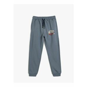 Pantaloni de trening cu snur de ajustare si buzunare laterale imagine