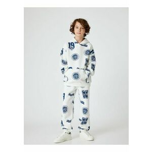 Pantaloni de trening cu model si snur imagine