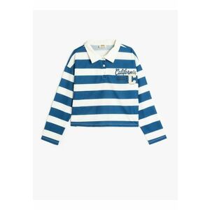 Bluza cu dungi si guler polo imagine