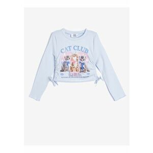 Bluza de bumbac cu model grafic imagine