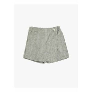 Fusta-pantalon din tuid cu talie elastica imagine