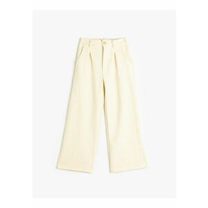 Pantaloni texturati cu croiala ampla imagine