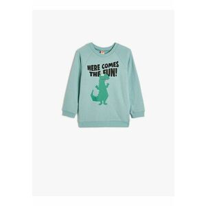 Bluza de trening cu imprimeu si maneci raglan imagine