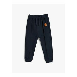 Pantaloni de trening din amestec de bumbac cu cusaturi frontale imagine