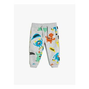 Pantaloni de trening cu imprimeu si snur de ajustare in talie imagine