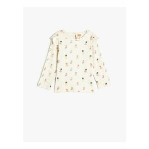 Bluza striata cu garnituri cu volane imagine