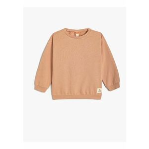 Bluza de trening cu decolteu la baza gatului si model uni imagine