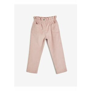 Pantaloni striati din bumbac cu talie elastica imagine
