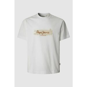 Tricou cu decolteu la baza gatului si imprimeu logo imagine