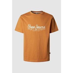 Tricou cu decolteu la baza gatului si imprimeu logo imagine
