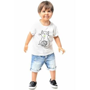 Tricou cu imprimeu pisica imagine