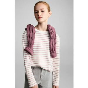Bluza de bumbac cu maneci cazute imagine
