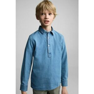 Camasa din denim cu guler polo imagine