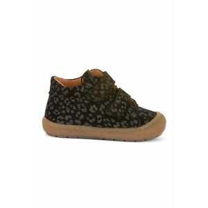 Pantofi din piele cu model si segmente cu inchidere velcro imagine