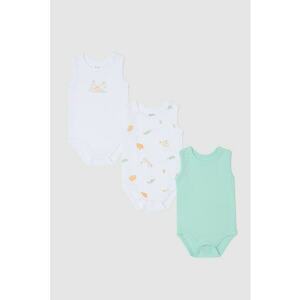 Set de body-uri de bumbac cu imprimeu - 3 piese imagine