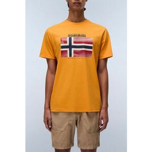 Tricou cu imprimeu logo si decolteu la baza gatului imagine