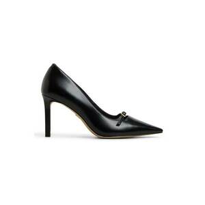 Pantofi stiletto de piele ecologica cu varf ascutit Merla imagine