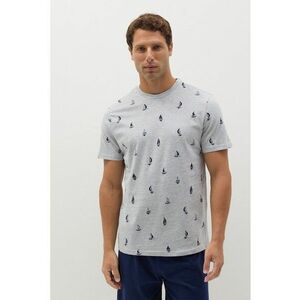 Pijama cu pantaloni scurti si imprimeu grafic imagine