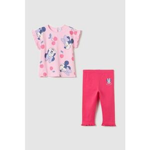 Set de tricou cu imprimeu Minnie Mouse si colanti imagine