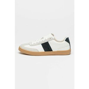 Pantofi sport low cut cu garnituri din piele intoarsa imagine