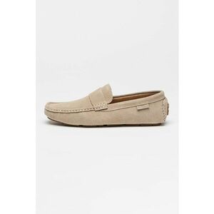 Pantofi loafer din piele intoarsa cu model uni imagine