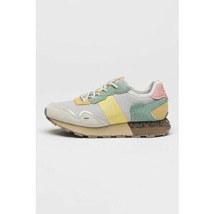 Pantofi sport cu talpa flatform si insertii din piele intoarsa imagine
