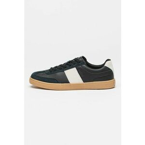 Pantofi sport low cut cu garnituri din piele intoarsa imagine