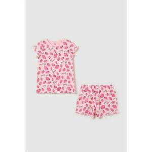 Pijama cu pantaloni scurti si imprimeu grafic imagine