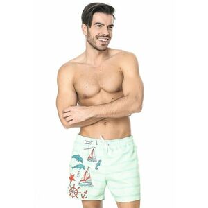 Pantaloni scurti de baie cu imprimeu nautic imagine