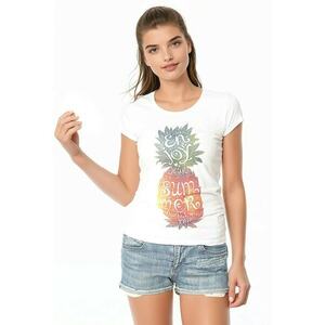 Tricou de bumbac cu imprimeu grafic imagine