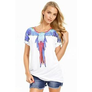 Tricou cu imprimeu cu pasare imagine
