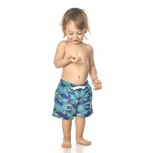 Pantaloni scurti de baie cu snur de ajustare si imprimeu imagine