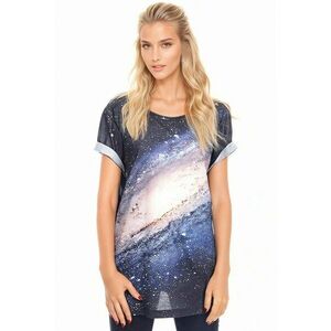 Tricou lejer cu imprimeu cosmic imagine