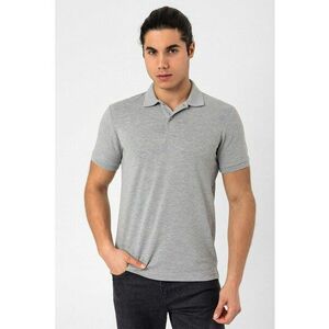 Tricou polo regular fit cu detaliu cu logo discret imagine