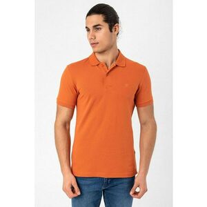 Tricou polo regular fit cu detaliu cu logo discret imagine