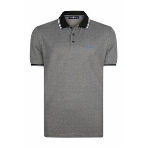 Tricou cu model uni si guler polo imagine