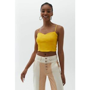Top crop uni cu bretele ajustabile imagine