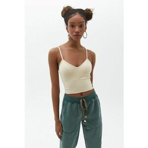 Top crop cu decolteu in V imagine