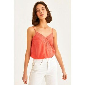 Top de bumbac cu broderie Sangallo imagine