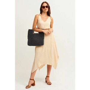 Rochie midi cu decolteu in V imagine