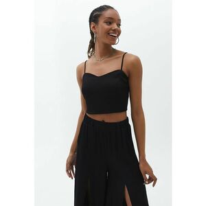 Top crop uni cu bretele ajustabile imagine