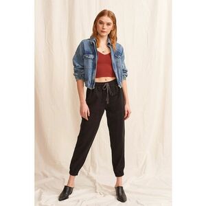 Pantaloni jogger din lyocell si bumbac imagine