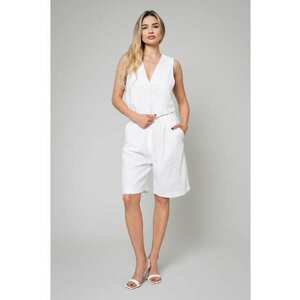 Set Vesta si Pantalon scurt din IN White Alb optic imagine